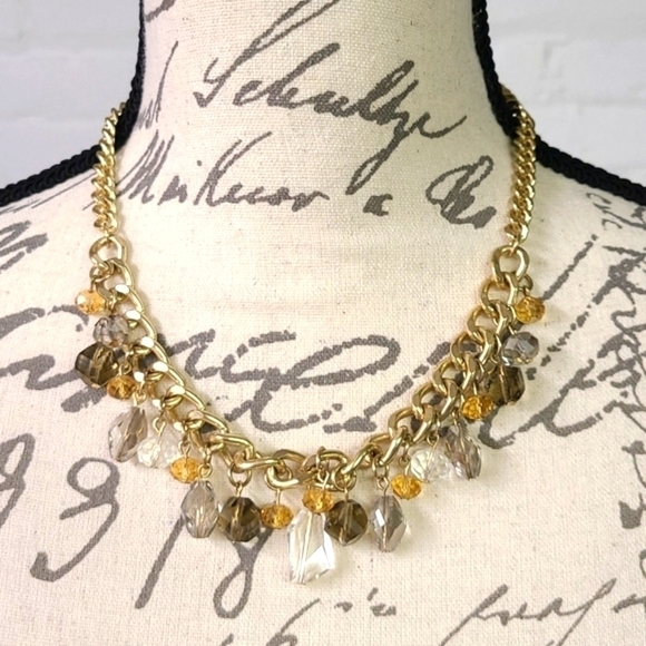 Thick Chain Gold Beaded Necklace - Picture 1 of 4